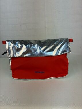 Topologie Small Sacoche Bag in Red & Metallic Silver